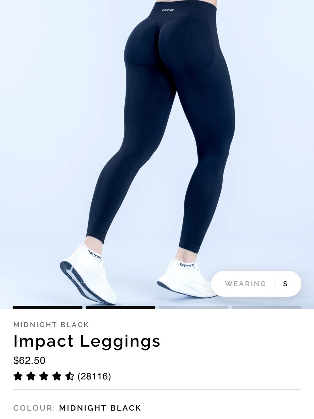 Dyfne Impact Leggings — Midnight Black